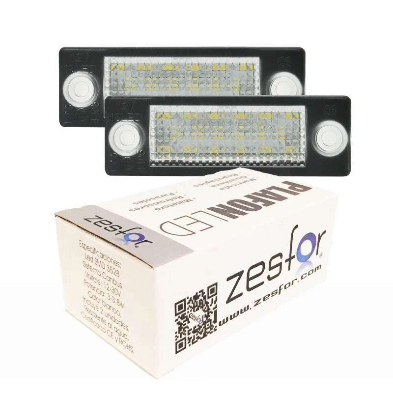 Luces de matrícula LED para Skoda SuperB I, 4 puertas (2002-2008)