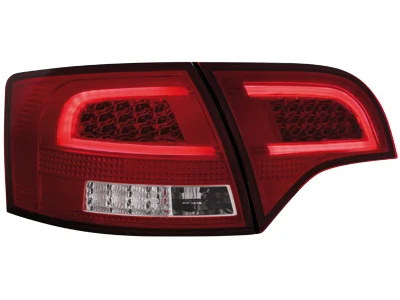 Pilotos Traseros Led Audi A4 Avant B7 04-08_Rojo/Cromado