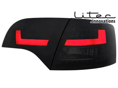 Litec Led Pilotos Traseros Audi A4 Avant B7 04-08 _ Negros/Ahumados Con Intermitente Dinamico
