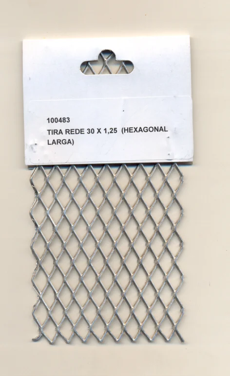Rejilla Aluminio-Color Plata 0,30x1,00 Hexagonal Grande