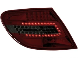 Pilotos Traseros Led Mercedes Benz C W204 07 _ Rojo/Smoke