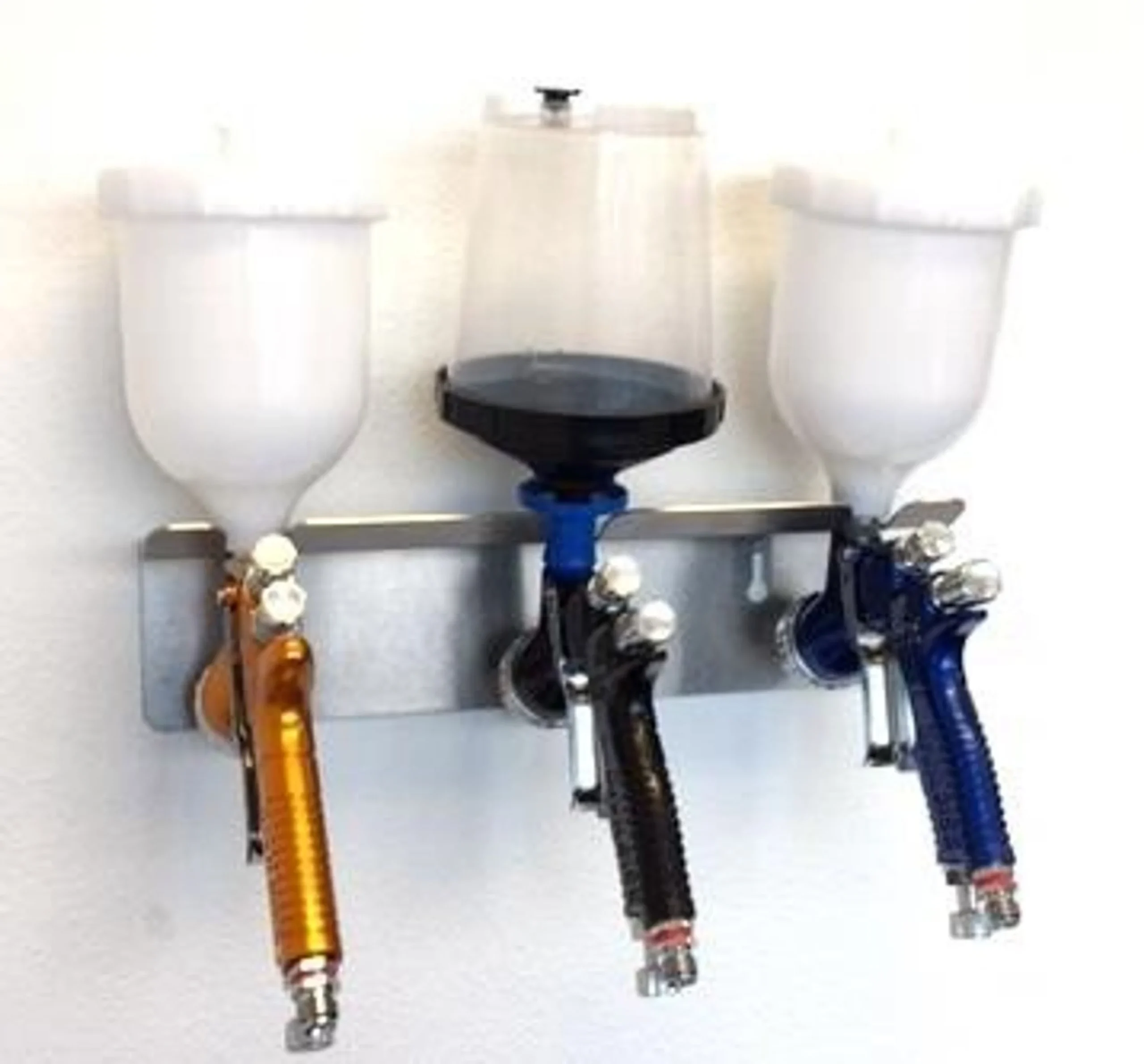Soporte de acero inoxidable para 3 pulverizadores de pintura
