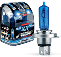 Simoni Racing Bombilla Halogena H9 (4200k) 'Blue Ice Racing' Ice White. 12v/65w, Set 2 Piezas