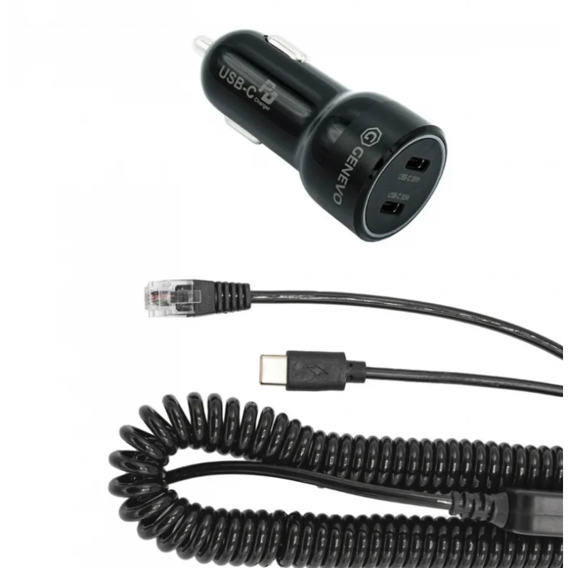 Conector mechero coche + cable USB-C a RJ para Genevo Max