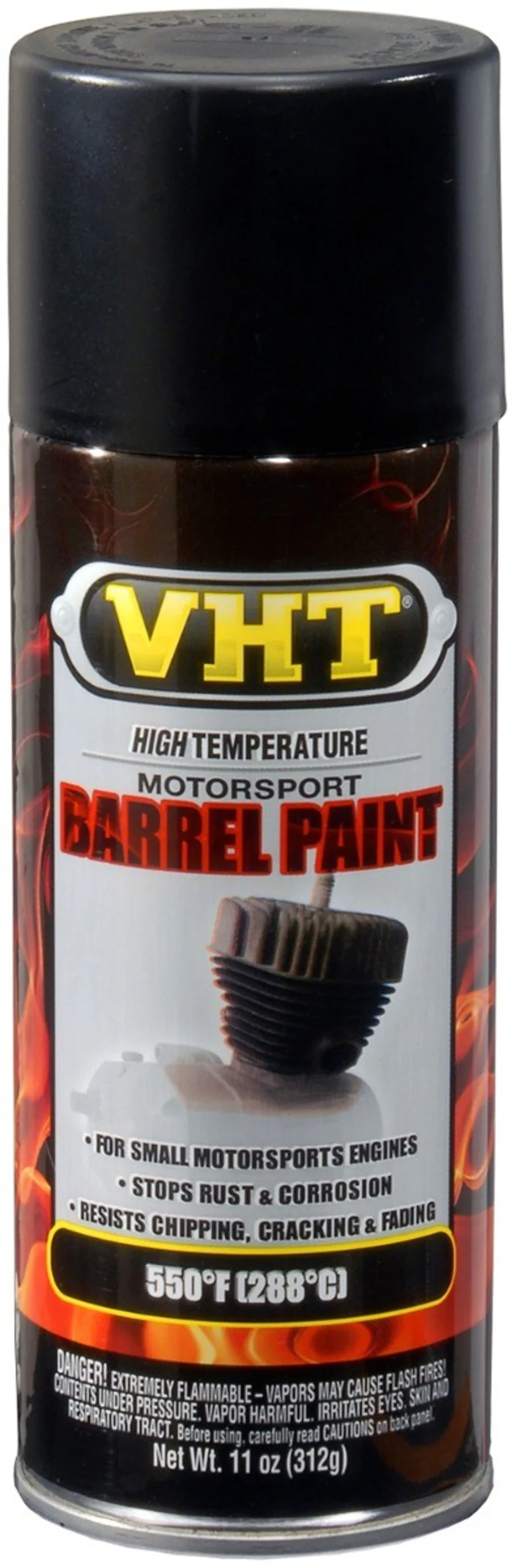 VHT Barrel Paint aerosol - Pintura de cilindros Negro satinado - 400ml