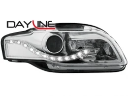 Faros Delanteros Luz Diurna Audi A4 B7 04-08 _ Cromados