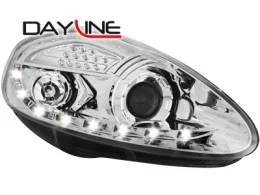 Faros Luz Diurna Fiat G.Punto 05+ _ Tfl-Optik _Intermitente De Led_Cromados