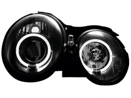 Faros M. Benz C208 Clk 97-02 _ 2 Angel Eyes De Luz De Posición _ Negro