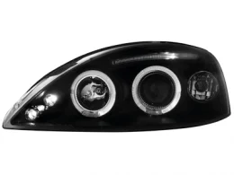 Faros Opel Corsa C 01-03 _ 2 Angel Eyes _ Negros