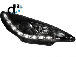Faros Luz Diurna Peugeot 206 98-07 _Homologacion R87 _ Black
