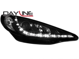 Faros Luz Diurna Peugeot 207 06+ _ Negro
