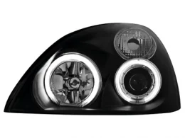 Faros Renault Clio Mk3 01- _ 2 Angel Eyes (Ojos De Ángel)Reglaje El. _ Negro