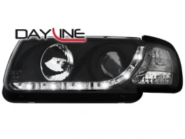 Faros Luz Diurna Vw Polo 6n 94-98 _ _ Negro