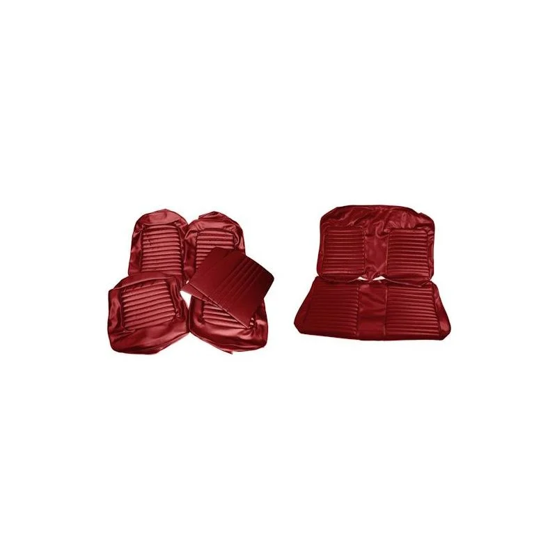 Tapicería, juego completo - rojo, estándar, Coupé 64-65
