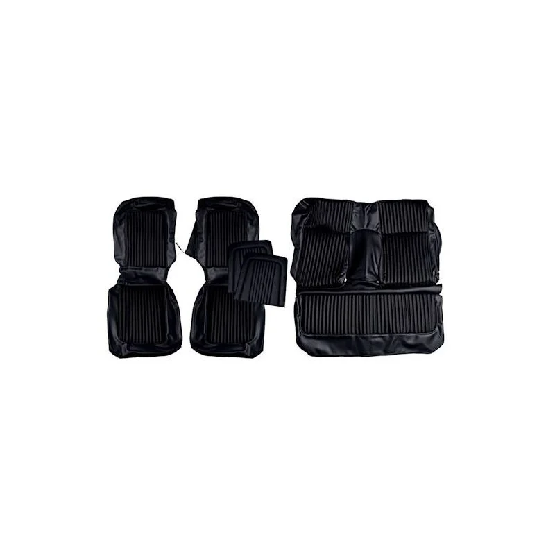 Fundas de asiento Fastback, negras, juego completo, 68