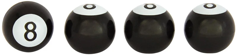 Tapones 8-Ball Black 4pcs
