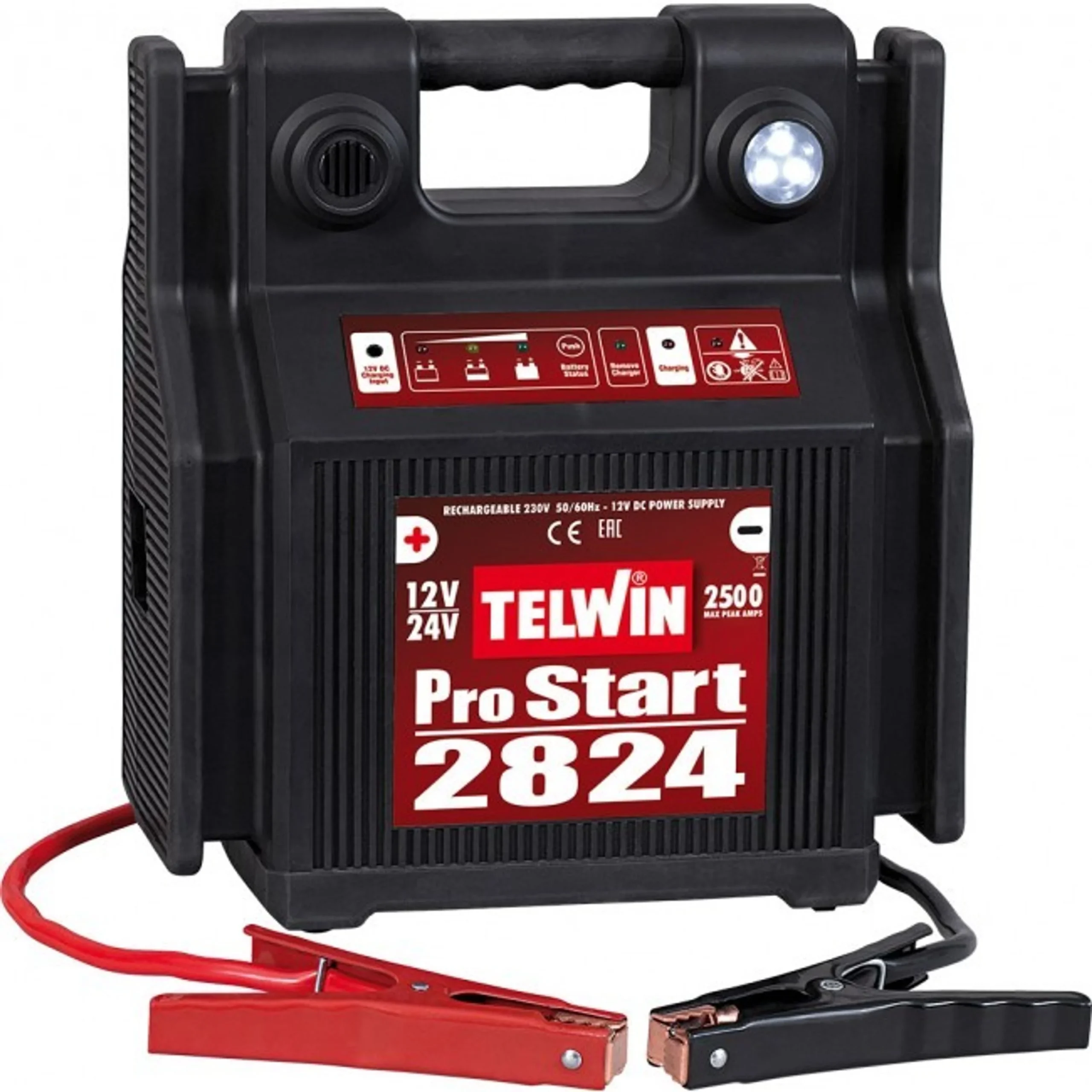 TELWIN PRO START 2824 - Cargador de batería móvil con arrancador booster