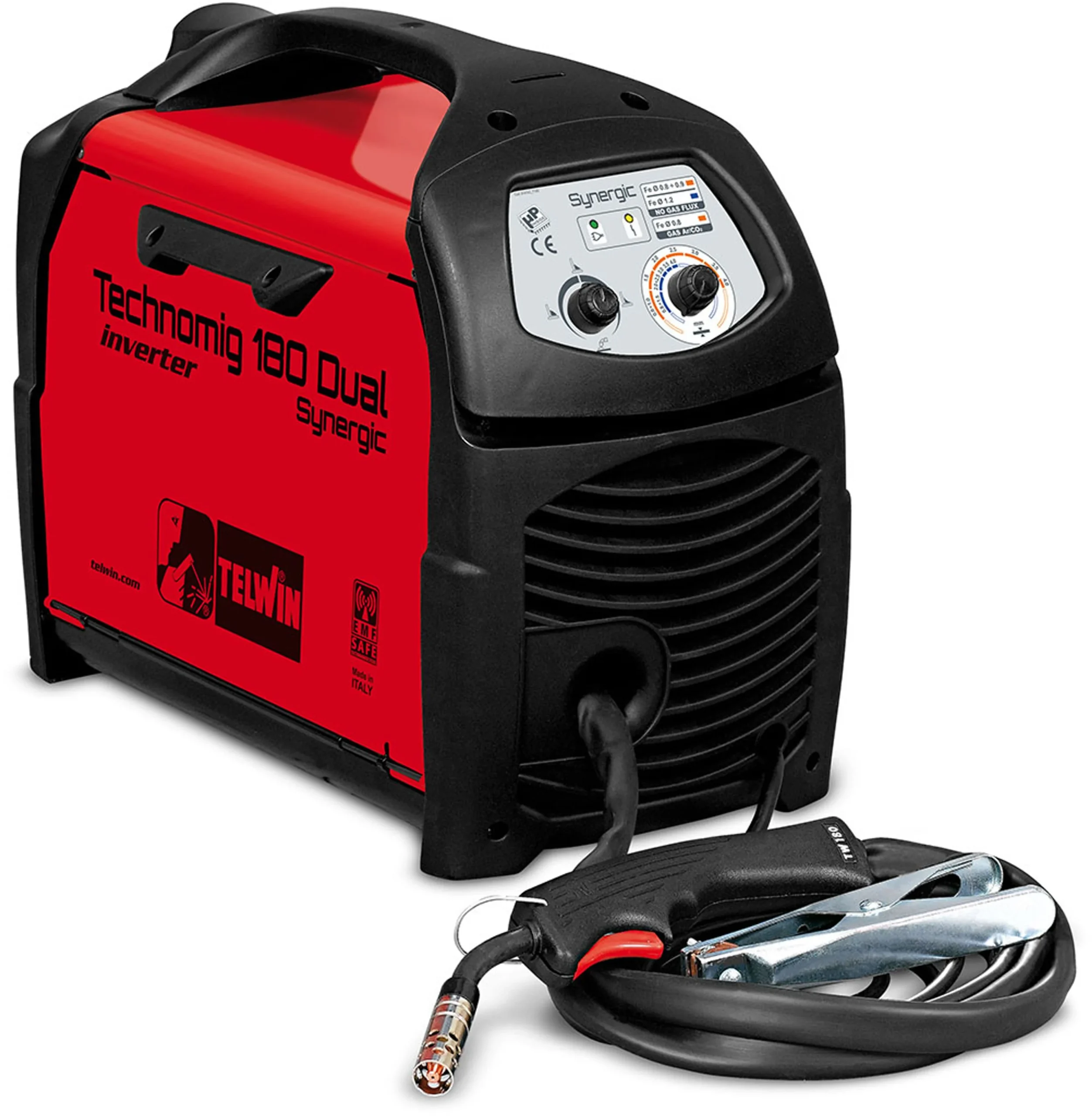 TELWIN TECHNOMIG 180 Soldador sinérgico doble de aportación de FLUX-MIG-MAG-BRAZING
