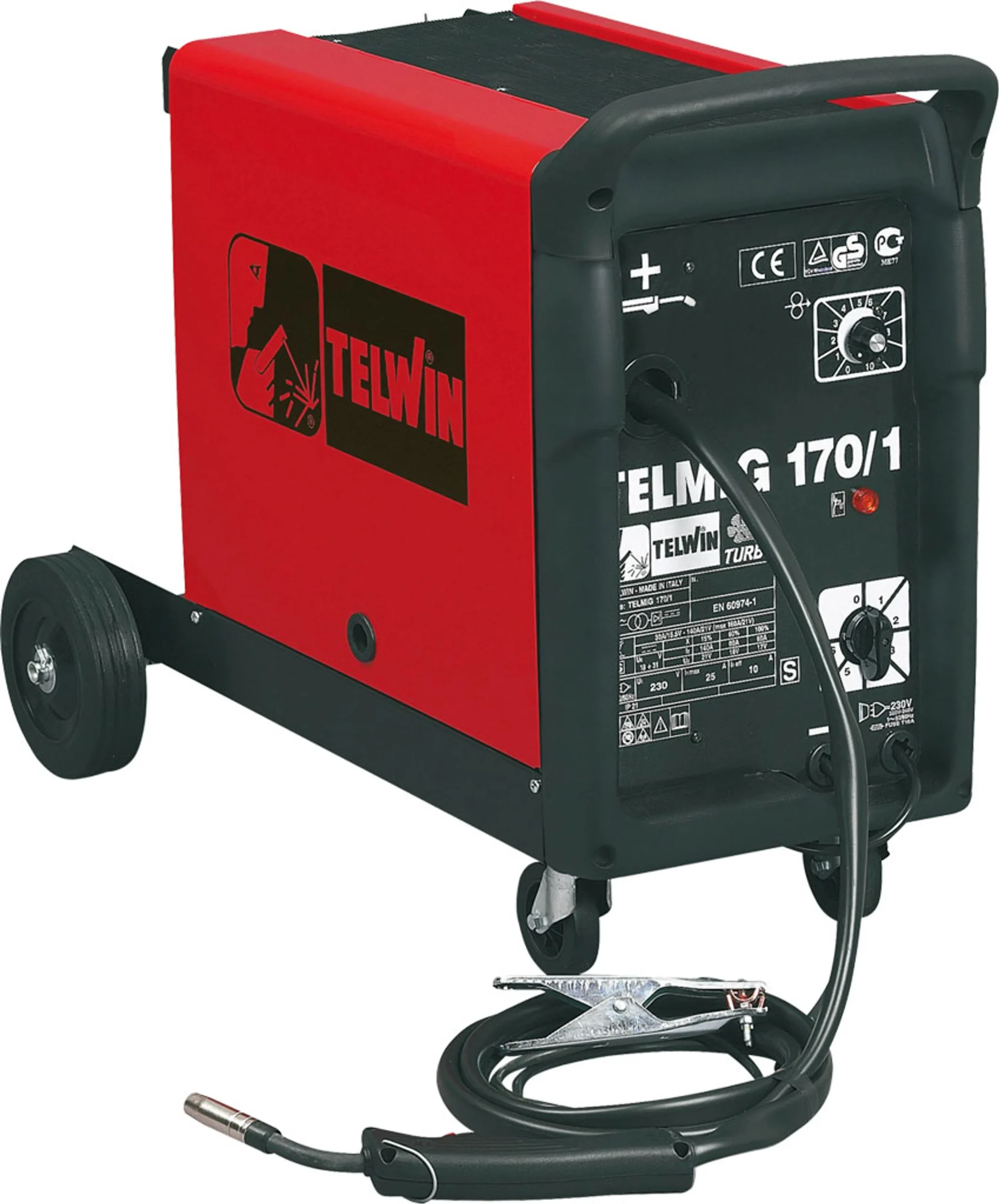 TELWIN TELMIG 170/1 - Turbo Hoja láser MIG-MAG 30-160Amp