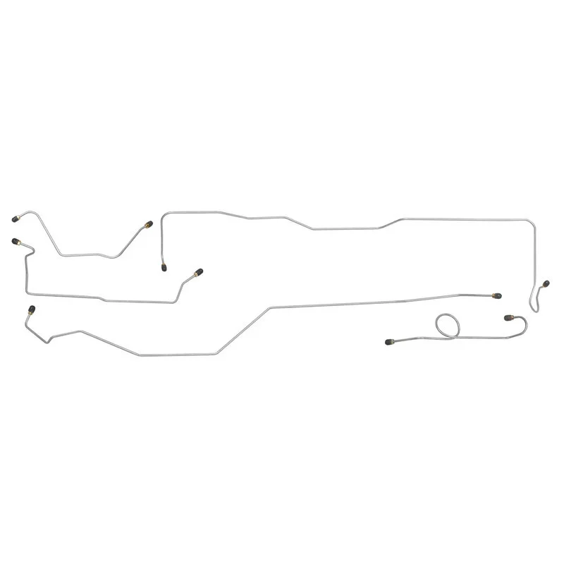 Kit de latiguillo de freno de doble escape Power Drum, inoxidable 64-66