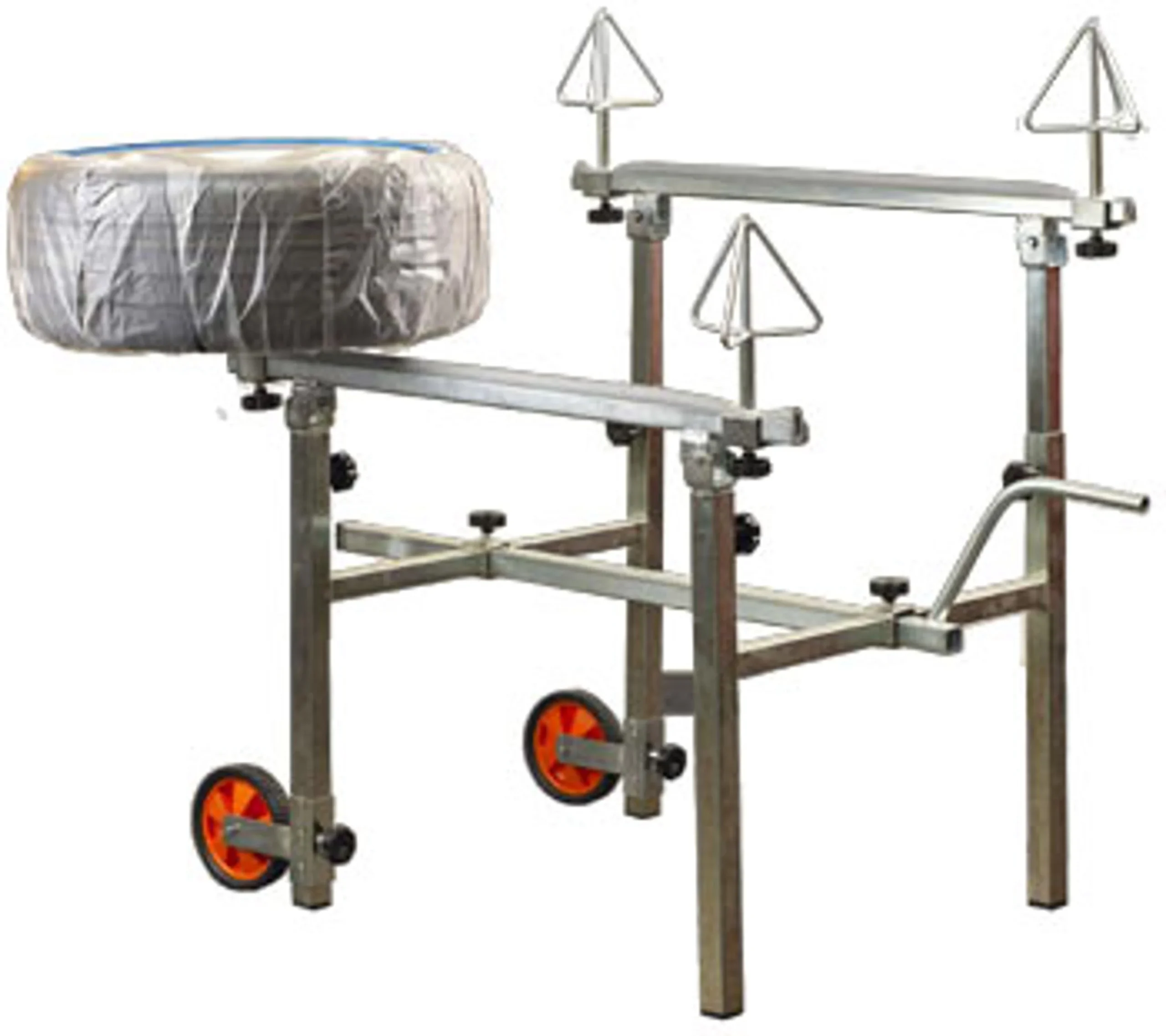 Soporte pulverizador de llantas para 4 llantas Galvanizado