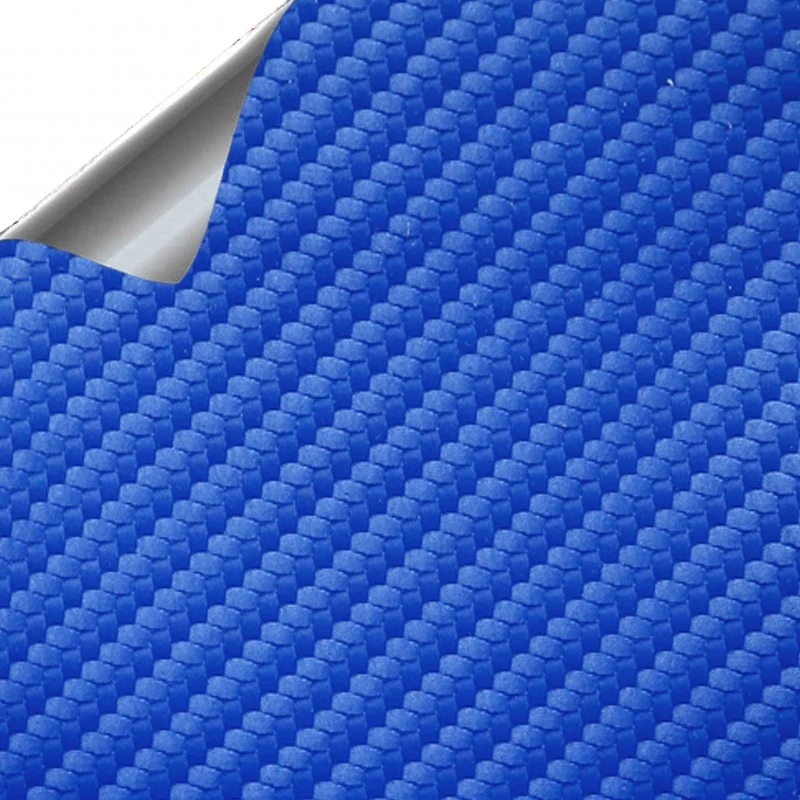Vinilo Fibra Carbono Azul - 50x152cm