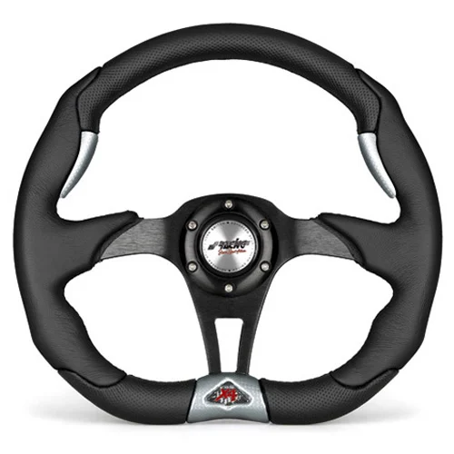 Volante Simoni X4 Poliuretano Negro Piel Inox