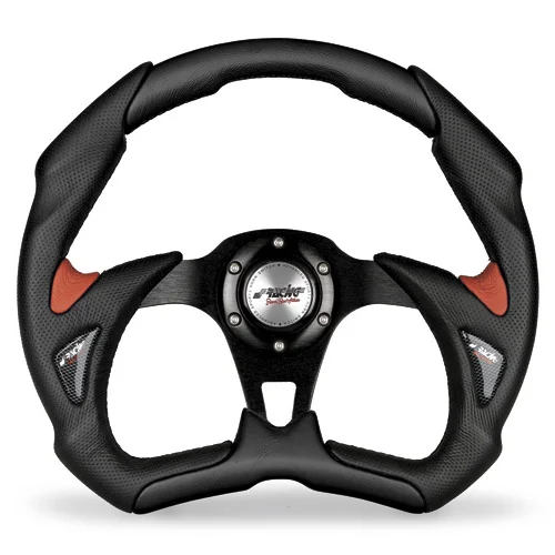Volante Simoni X5 Poliuretano Negro/Rojo