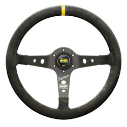 Volantes Corsica 330: Dished Steering Wheel With 3 Black Anodized Aluminium Spokes. Supplied With Horn Button. Diameter: 330 Mm.