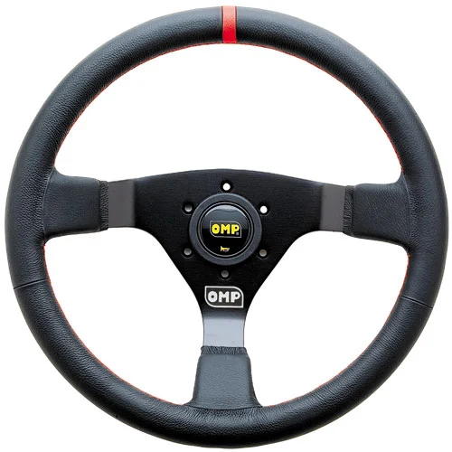 Volantes Wrc:Volante De Caliz Reducido Y 3 Brazos Descubiertos Anodizados Negros. Con Pulsador De Claxon. Diámetro: 350 Mm Empuñ